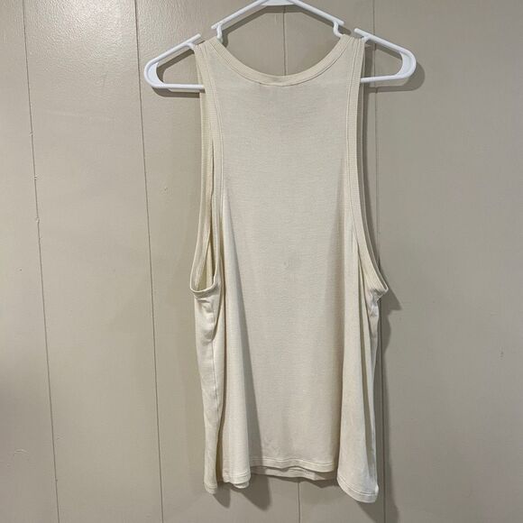 Victoria’s Secret Cream Ribbed Tank Top Women’s Large - Picture 2 of 7